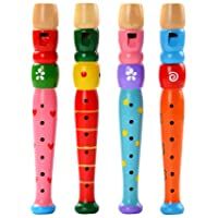 Los mejores  - CAOLATOR.Juguete Flauta Niños Instrumentos de Música Madera Piccolo Silbato de Instrumentos Musicales Madera Niños…